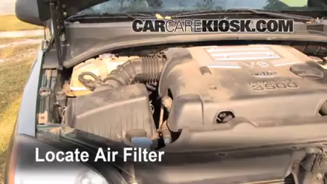 2003 Kia Sorento EX 3.5L V6 Filtre à air (moteur) Changement